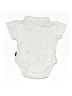 JoJo Maman Bebe 100% Cotton Solid Ivory White Short Sleeve Onesie Size 0-3 mo - photo 2