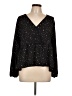 POPSUGAR 100% Polyester Stars Black Long Sleeve Blouse Size L - photo 1