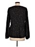 POPSUGAR 100% Polyester Stars Black Long Sleeve Blouse Size L - photo 2