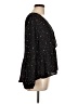 POPSUGAR 100% Polyester Stars Black Long Sleeve Blouse Size L - photo 4