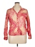 Classic Elements 100% Cotton Paisley Pink Long Sleeve Blouse Size XL (petite) - photo 1