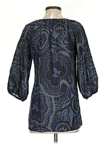 Liquid 3/4 Sleeve Silk Top (view 2)