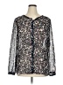 Ann Taylor LOFT 100% Polyester Blue Long Sleeve Blouse Size XL - photo 1