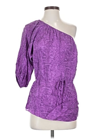 Rebecca Taylor 3/4 Sleeve Silk Top (view 1)