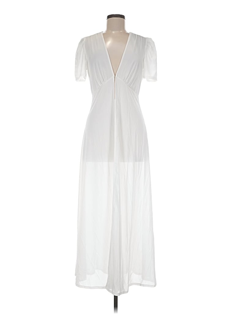 Pre-owned Staud Cocktail Dress In White