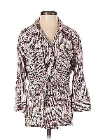 Christopher & Banks 3/4 Sleeve Button-Down Shirt (view 1)