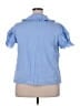 Unbranded Blue Short Sleeve Blouse Size 4X - photo 2