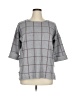 Tahari Plaid Gray Pullover Sweater Size 1X - photo 1