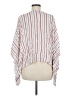 Emory Park 100% Rayon Stripes White 3/4 Sleeve Blouse Size M - photo 2