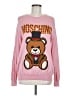 Moschino 100% Cotton Pink Teddy Print Pullover Sweater Size M - photo 1