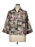 Jaipur 100% Polyester Print Brown 3/4 Sleeve Blouse Size XL - photo 1