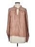 Moon River 100% Polyester Tan Long Sleeve Blouse Size S - photo 1