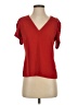 Zara 100% Polyester Red Short Sleeve Top Size S - photo 1