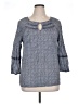 Como Blu Blue 3/4 Sleeve Blouse Size XL - photo 1