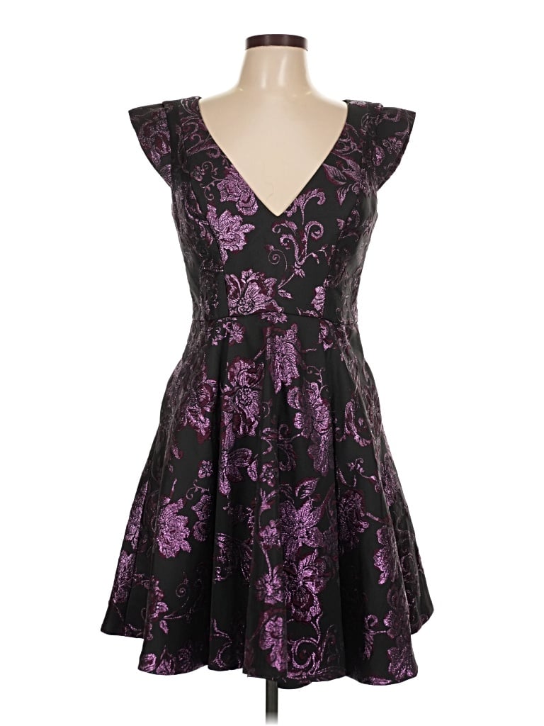 Pre-owned Zac Zac Posen Cocktail Dress In Purple