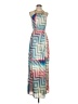 Charlie Jade 100% Polyester Chevron-herringbone Blue Casual Dress Size XS - photo 1