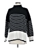 Blu Pepper Stripes Black Turtleneck Sweater Size M - photo 1
