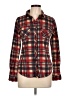 Stretta 100% Polyester Plaid Red Long Sleeve Blouse Size L - photo 1