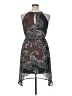 Bebop 100% Polyester Paisley Gray Blue Casual Dress Size XL - photo 2