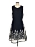 DKNY 100% Polyester Graphic Black Cocktail Dress Size P (petite) - photo 1