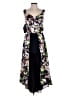 Kay Unger 100% Polyester Floral Black Jumpsuit Size 4 - photo 1
