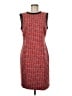 St. John 100% Polyester Tweed Red Cocktail Dress Size 8 - photo 1