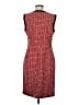 St. John 100% Polyester Tweed Red Cocktail Dress Size 8 - photo 2