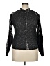 Cotélac 100% Polyester Metallic Black Long Sleeve Blouse Size XL (4) - photo 1