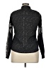 Cotélac 100% Polyester Metallic Black Long Sleeve Blouse Size XL (4) - photo 2