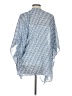 Ann Taylor LOFT 100% Polyester Chevron-herringbone Graphic Blue Kimono Size L (estimated) - photo 2