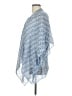 Ann Taylor LOFT 100% Polyester Chevron-herringbone Graphic Blue Kimono Size L (estimated) - photo 5