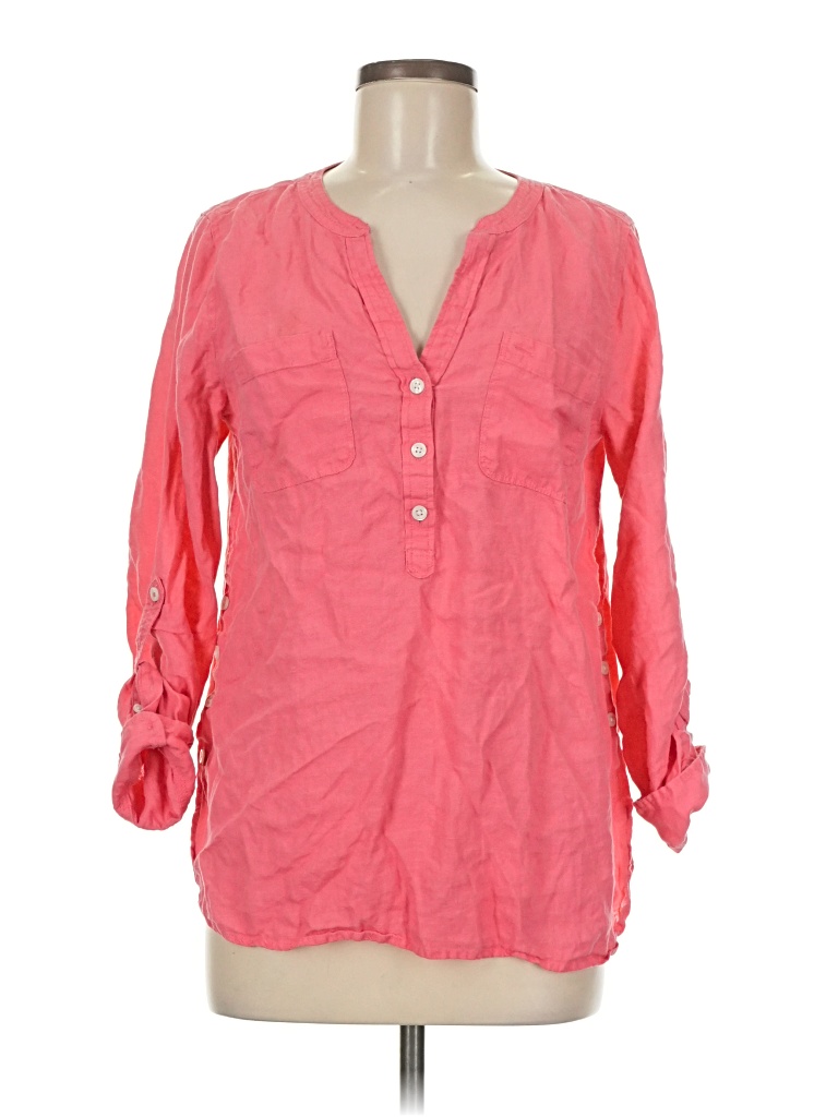 Pre-owned Talbots 3/4 Sleeve Blouse In Pink