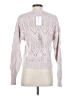 Autumn Cashmere 100% Cotton White Pink Pullover Sweater Size S - photo 2