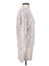 Autumn Cashmere 100% Cotton White Pink Pullover Sweater Size S - photo 4
