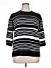 Josephine Chaus Stripes Black Pullover Sweater Size XL - photo 1