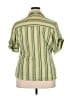 Ashley Stewart Stripes Green Short Sleeve Blouse Size XXL (estimated) - photo 2