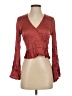 Do & Be 100% Polyester Burgundy Long Sleeve Blouse Size S - photo 1