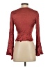 Do & Be 100% Polyester Burgundy Long Sleeve Blouse Size S - photo 2