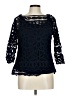 J. McLaughlin Black 3/4 Sleeve Blouse Size L - photo 1