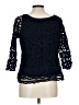 J. McLaughlin Black 3/4 Sleeve Blouse Size L - photo 2