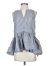 Tibi 100% Cotton Blue Sleeveless Blouse Size 2 - photo 1