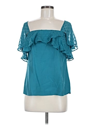 Corey Lynn Calter Short Sleeve Silk Top (view 1)