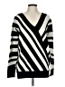 Grey by Jason Wu Stripes Black Pullover Sweater Size L - photo 1