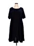 Lands' End Solid Black Blue Casual Dress Size 2X - photo 1