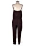 R | Label 100% Polyester Solid Burgundy Jumpsuit Size S - photo 2
