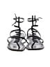 Emilio Pucci 100% Leather Gray Black Sandals Size EU 38 1/2 - photo 2