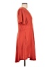Unbranded Solid Orange Casual Dress Size L - photo 4