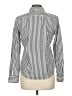 Chaps 100% Cotton Stripes Silver Long Sleeve Blouse Size M - photo 2