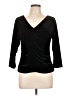 Studio M Black 3/4 Sleeve Top Size L - photo 1