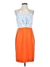 Cremieux 100% Polyester Color Block Orange Cocktail Dress Size 4 - photo 1